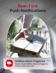 Smart Mailbox Alarm, Wireless Long Range Mailbox Alert, Mailbox Sensor with Base Station for Delivered Mail