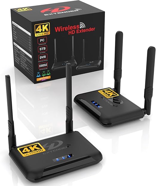 Hikvision  and Dahua Supported 250m Ultra-Long Range 4K Wireless Display Link for NVR & CCTV Monitoring – Up to 250m