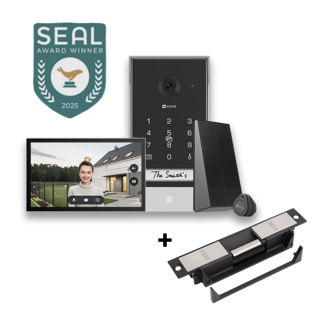 EP7  Solar powered 2K Smart Home Video Doorphone with Electric Strike bundle